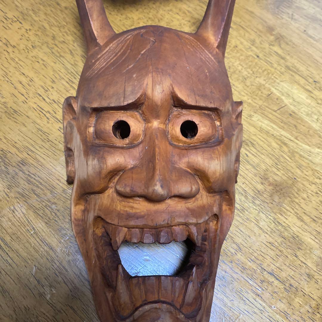 木彫般若お面